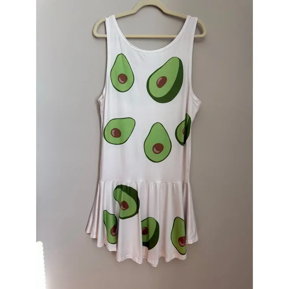 Avocado Print Tank Dress |‎ XL (Estimated) | Dopamine Dressing Joyful Statement